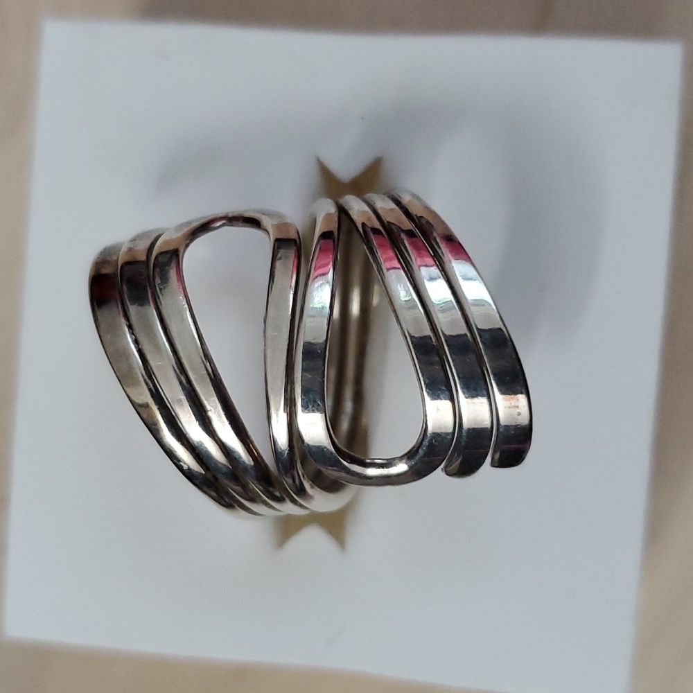 Striking Sterling Silver 925 Statement Ring Bold,… - image 2